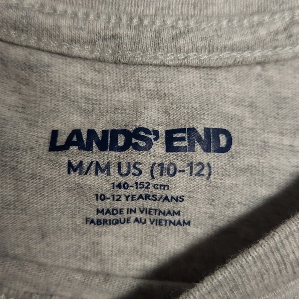 Land's End Gray T-Shirt M/M  10/12yrs